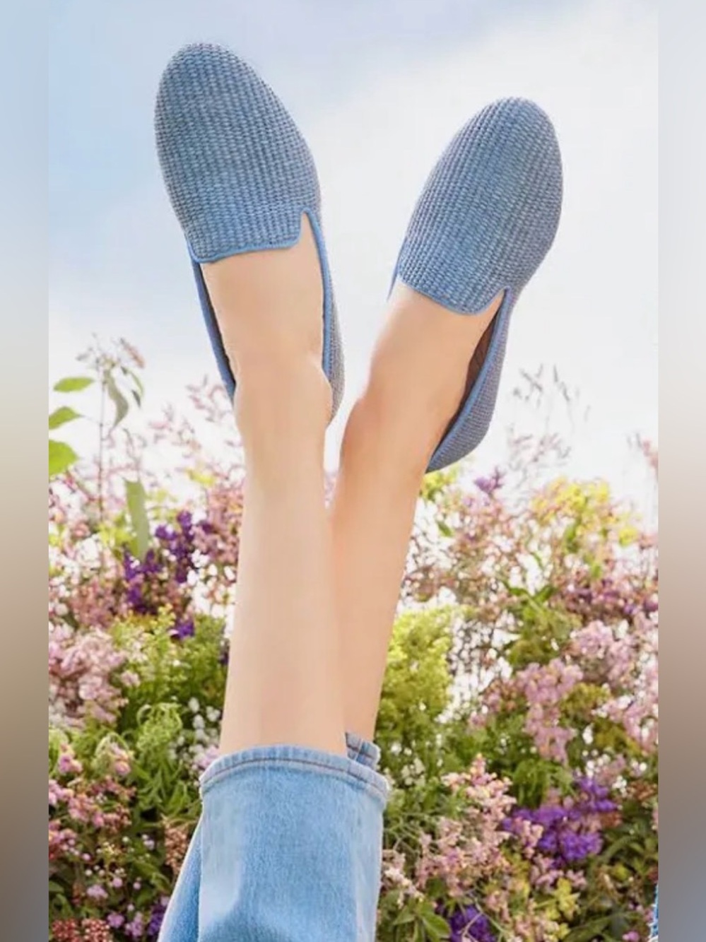 Birdies The Starling Raffia Slip on loafers in Blue size 7